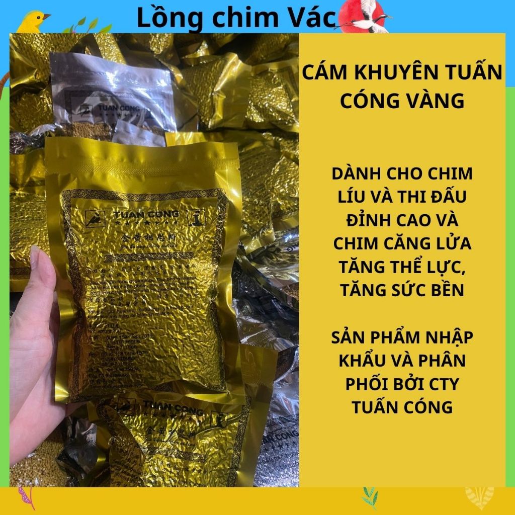 CÁM KHUYÊN TUẤN CÓNG, CÁM KHUYÊN NHẬP KHẨU CHO CHIM THI ĐẤU ĐỈNH CAO VÀ CHIM NUÔI NHỐT 200g