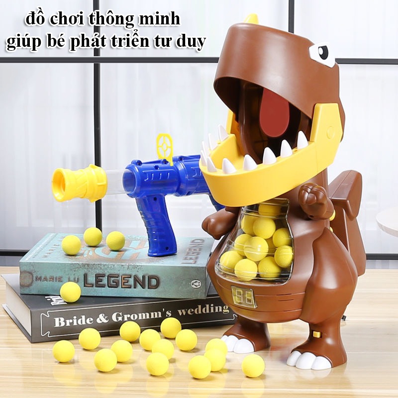 Đồ Chơi Bắn Khủng Long Tính Điểm Điện Tử Tự Động - Đồ Chơi Bắn Bóng Xốp Mềm Chính Xác - Đồ Chơi Trẻ Em Vận Động Thể Thao