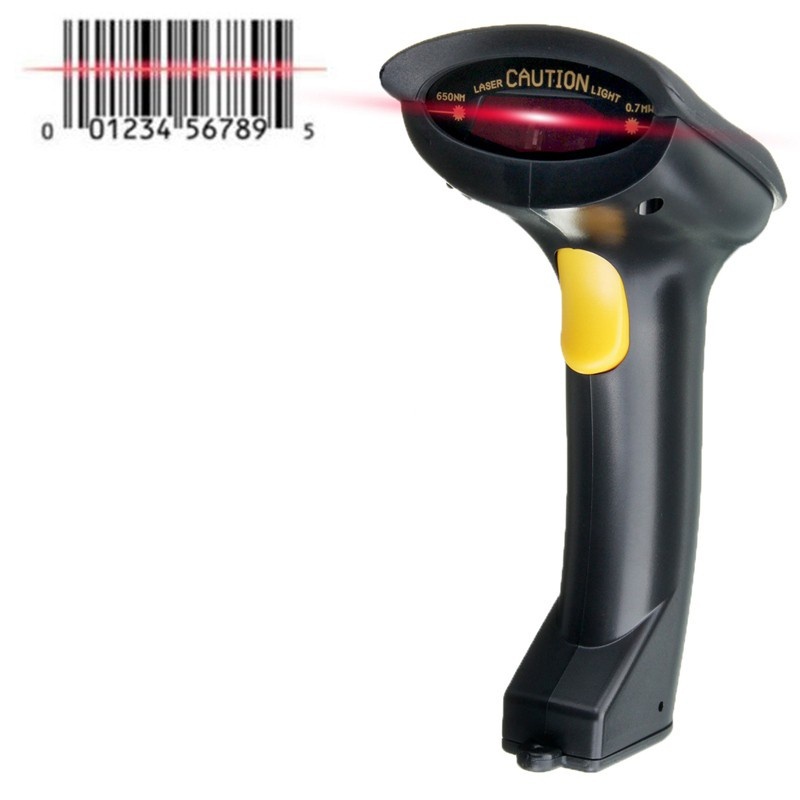 Máy Bắn Mã Vạch Cầm Tây Không Dây Kết Nối Bluetooth Quét Mã Vạch Đa Tia Mã 1D, Mã QR