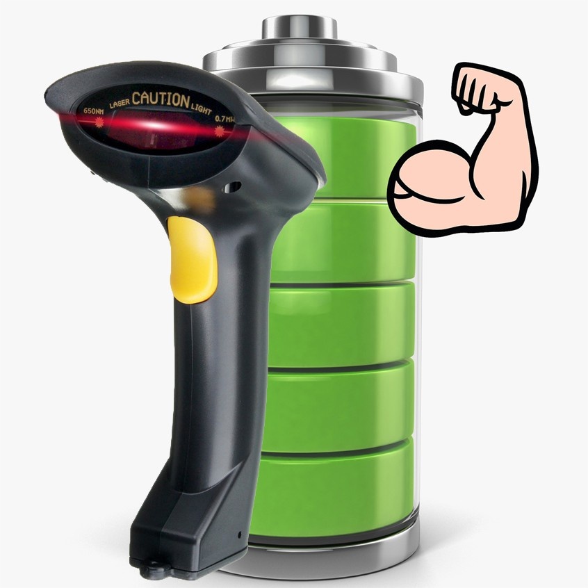 Máy Bắn Mã Vạch Cầm Tây Không Dây Kết Nối Bluetooth Quét Mã Vạch Đa Tia Mã 1D, Mã QR