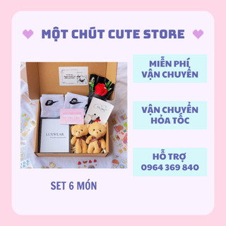 [HỎA TỐC HÀ NỘI] Set quà tặng Ví nam,gấu bk tặng, 6/4 dành cho bố, anh trai, người yêu, bạn thân - Một chút cute Shop