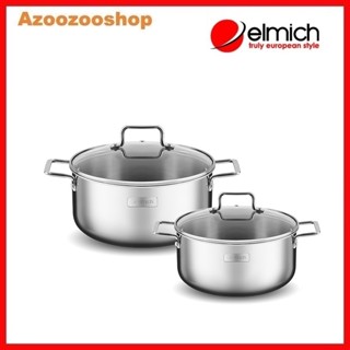Bộ nồi Inox 304 cao cấp 3 đáy liền khối Elmich Trimax XR EL-3842 size 16, 20cm,  EL-3843 size 16, 20, 24cm