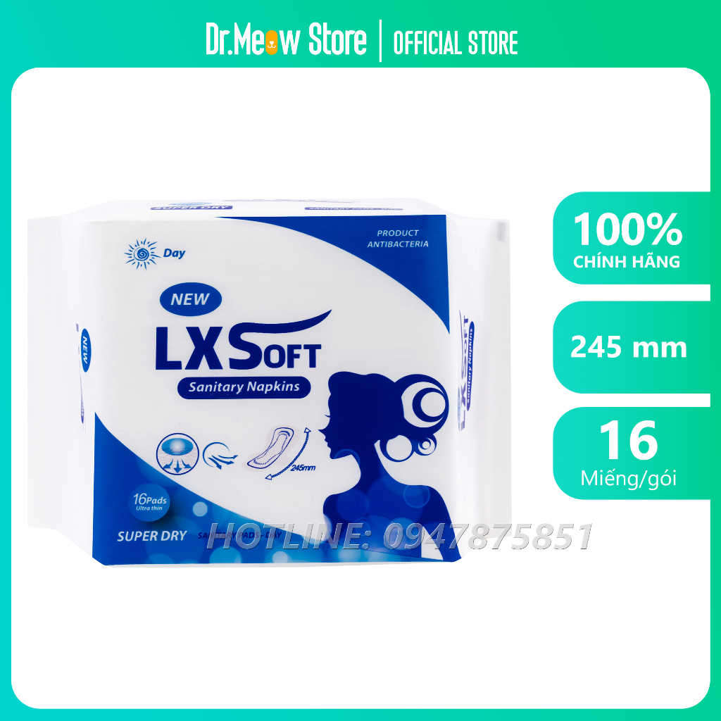 Băng vệ sinh LXSoft cao cấp ban ngày, ban đêm, hàng ngày Bông tự nhiên👸Siêu mỏng và siêu thấm👸Vải không dệt👸Không bạc hà