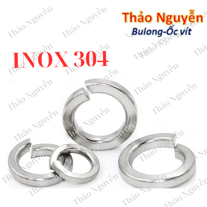 Set 20 Vòng Đệm Vênh - Long Đền Vênh INOX 304 các loại M3 M4 M5 M6 M8 M10