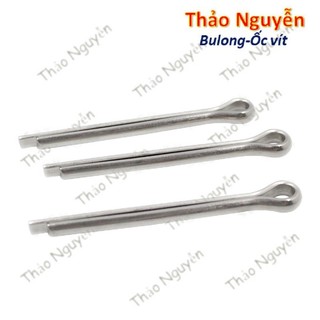 Set 10 cái chốt chẻ inox 304 các loại d1.5 - d8mm