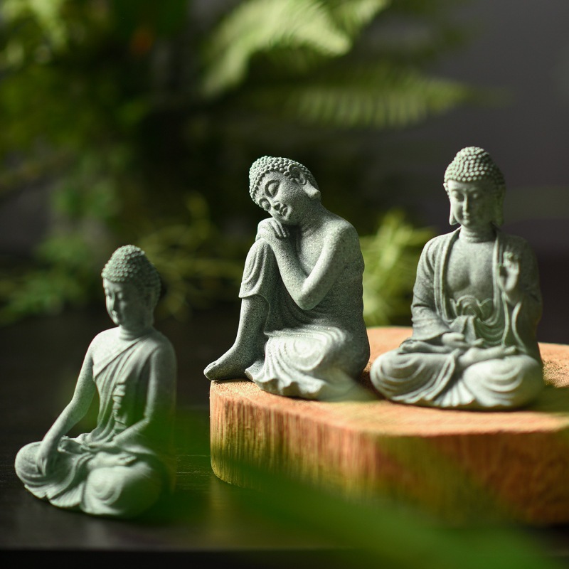 Tượng Phật Đá Sa Thạch Giá Rẻ - trang trí decor tiểu cảnh bonsai, trang trí bể cá cảnh thủy sinh, terarium, bán cạn