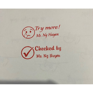 DẤU NHẬN XÉT TIỂU HỌC TIẾNG ANH