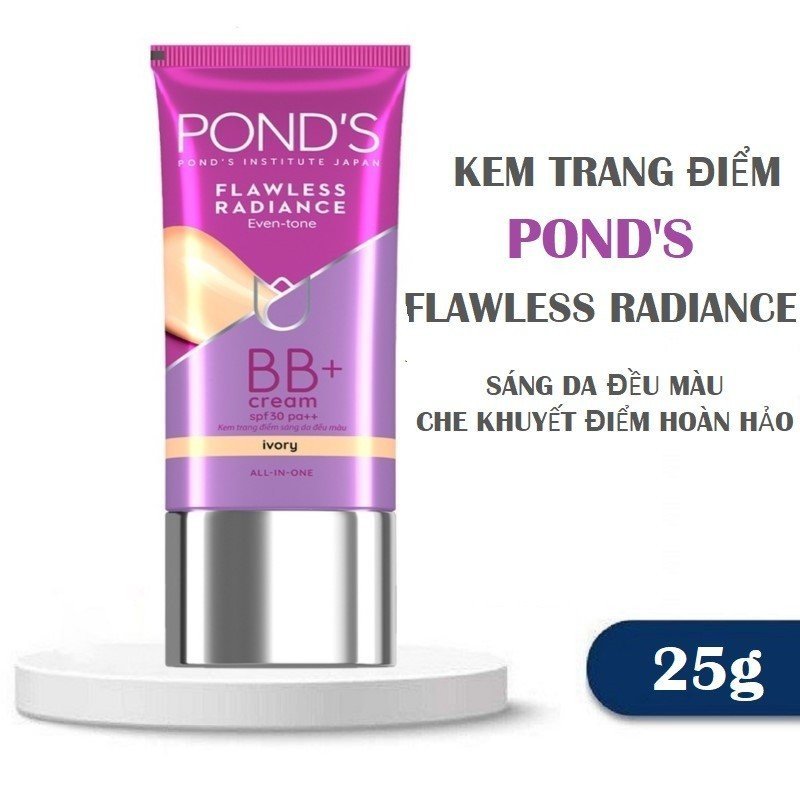 Sản phẩm chính hãng - Kem dưỡng trắng tạo nền BB Pond's Flawless White 25g