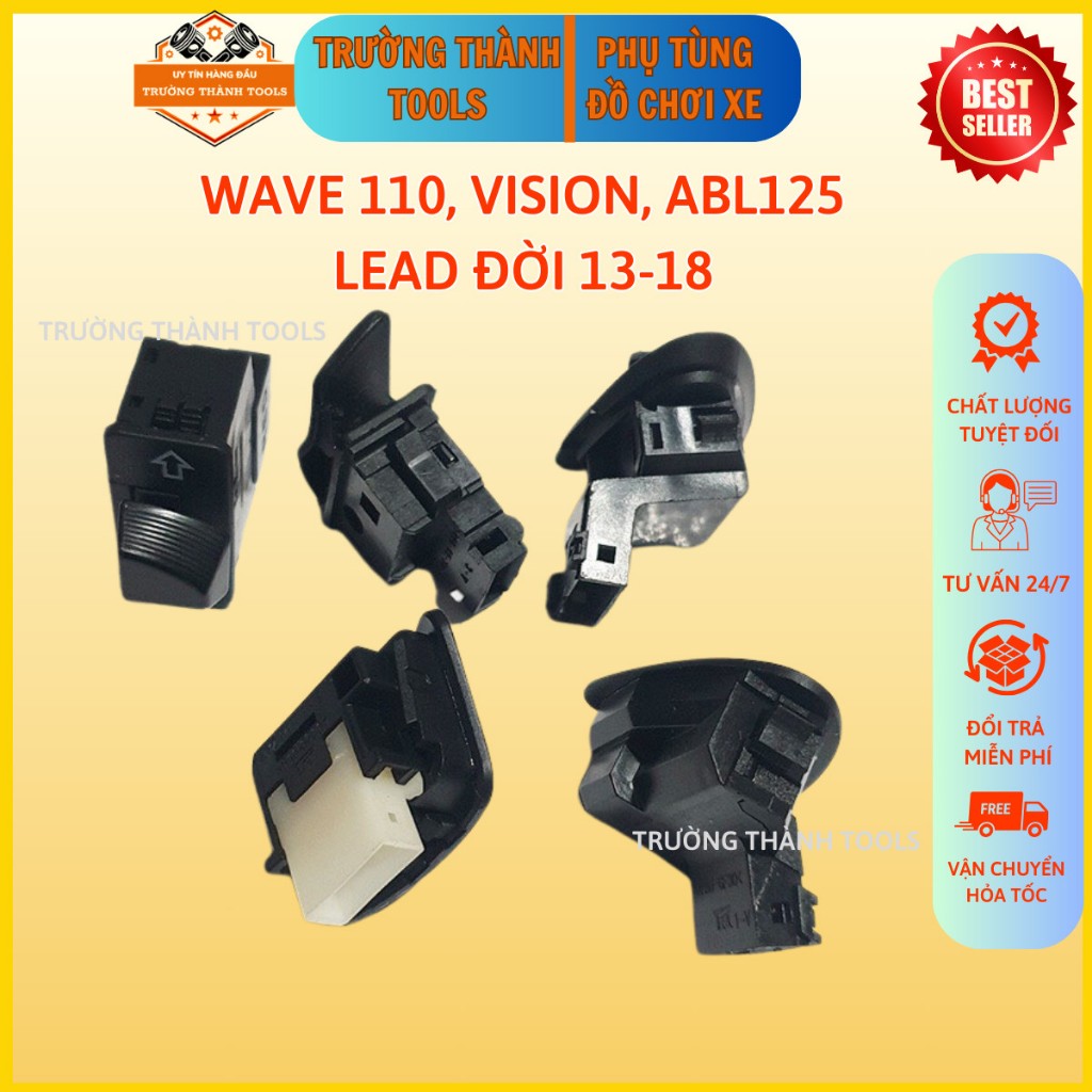 Bộ 5 Nút Công Tắc Xe Wave 110 Vision AB 125 Lead Đời 2013-2018 TRƯỜNG THÀNH TOOLS