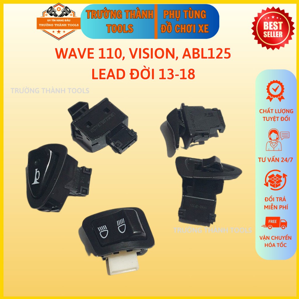 Bộ 5 Nút Công Tắc Xe Wave 110 Vision AB 125 Lead Đời 2013-2018 TRƯỜNG THÀNH TOOLS
