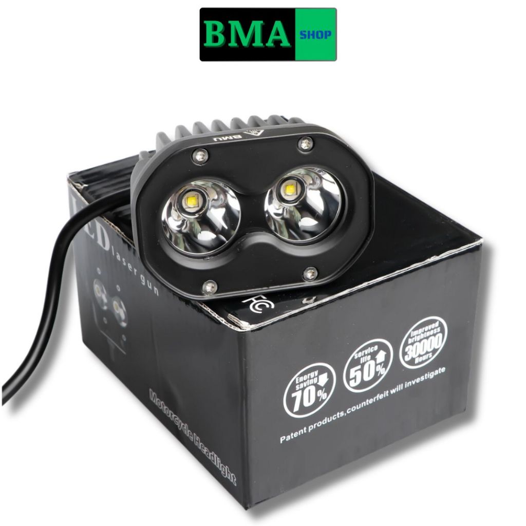 Đèn Trợ Sáng BMA LazeGun G2 40W/12.24V/DC Ánh Sáng Trắng Gom 6000K