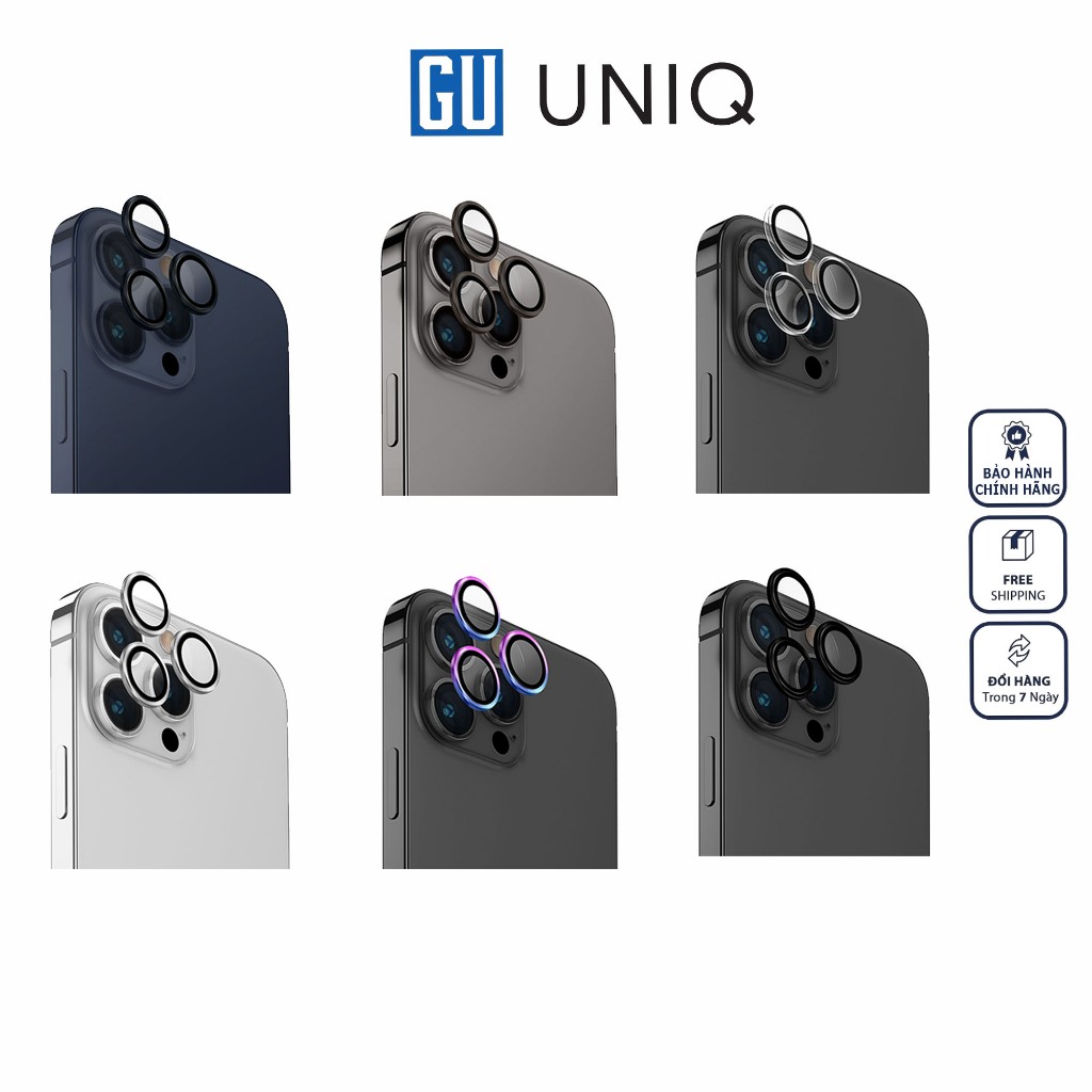 Kính UNIQ Optix Camera Lens Dành Cho iPhone 15 Pro Max bảo vệ ống kính khỏi bụi, trầy xước, dấu tay