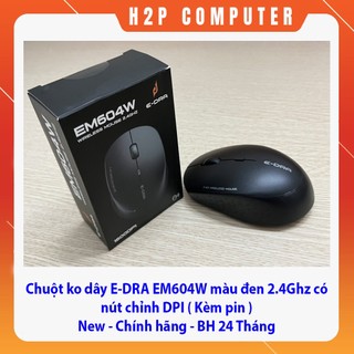 Chuột không dây e-dra em604w 2.4ghz màu đen - new - chính hãng - bh 24 tháng
