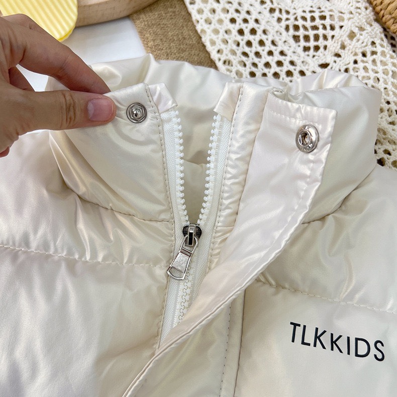 Áo khoác gile phao cổ cao nhiều màu có khóa kéo siêu nhẹ hàng chuẩn QCCC cho bé từ 12-30kg SAM BABY