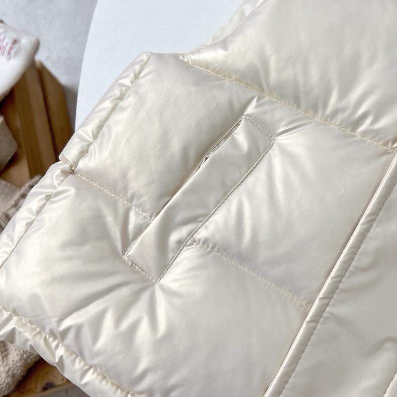 Áo khoác gile phao cổ cao nhiều màu có khóa kéo siêu nhẹ hàng chuẩn QCCC cho bé từ 12-30kg SAM BABY