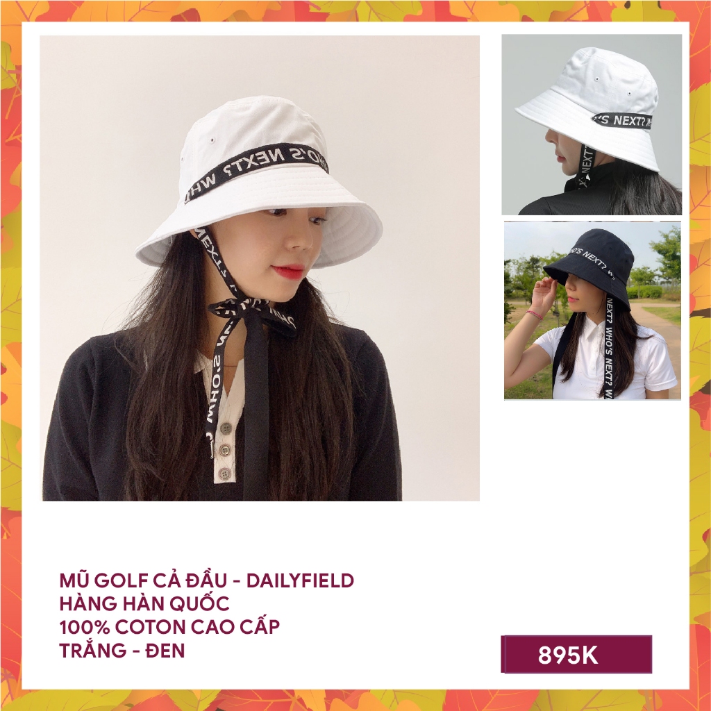 Mũ golf nữ Dailyfield, chống nắng, chống Tia UV, thoáng khí 100% Cotton(Hàn Quốc)