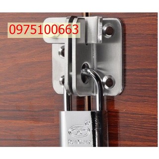 Pas khóa đúc # 304dày 3.5mm - Chốt cửa có khoen bấm - khóa chốt inox 304- khoen cửa inox 304 cửa lùa cửa mở