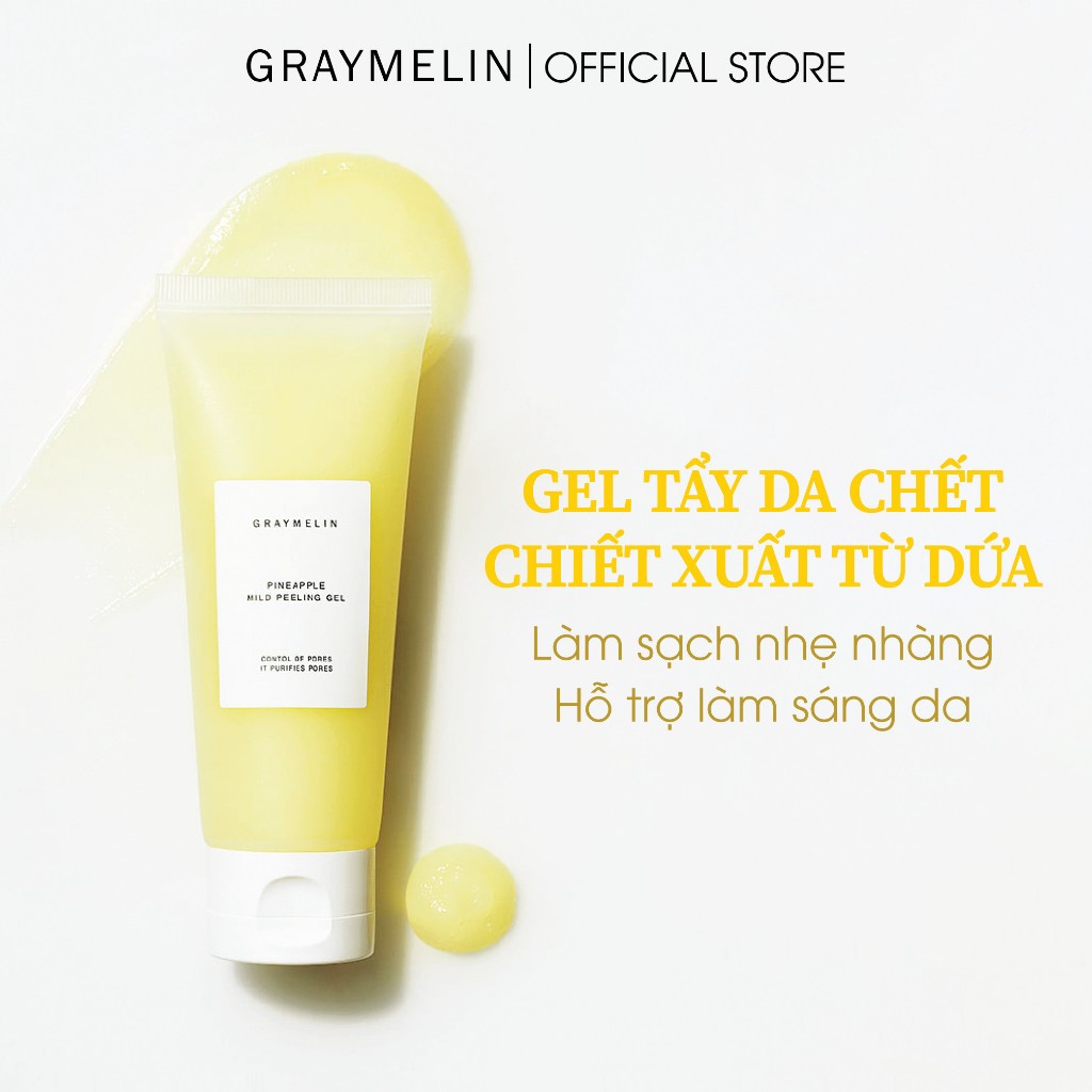 Bộ đôi sản phẩm làm sạch da GRAYMELIN  Dầu Tẩy Trang Hoa Cải và Gel Tẩy Da Chết  Pineapple Mild Peeling