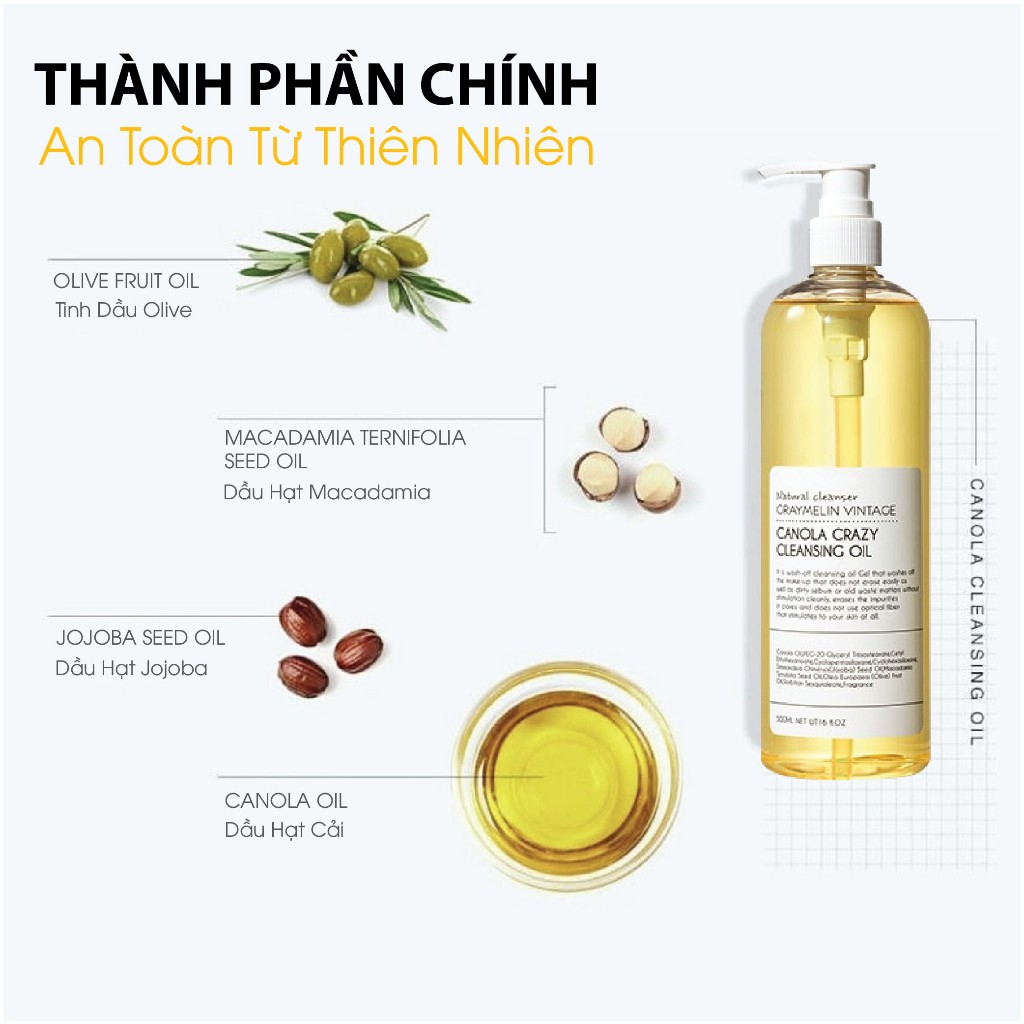 Bộ đôi sản phẩm làm sạch da GRAYMELIN  Dầu Tẩy Trang Hoa Cải và Gel Tẩy Da Chết  Pineapple Mild Peeling