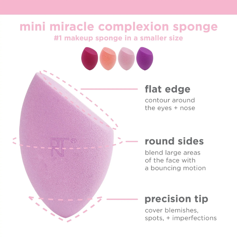 Mút Tán Nền Và Che Khuyết Điểm Real Techniques Mini Miracle Mini Complexion Sponges (màu ngẫu nhiên không hộp)