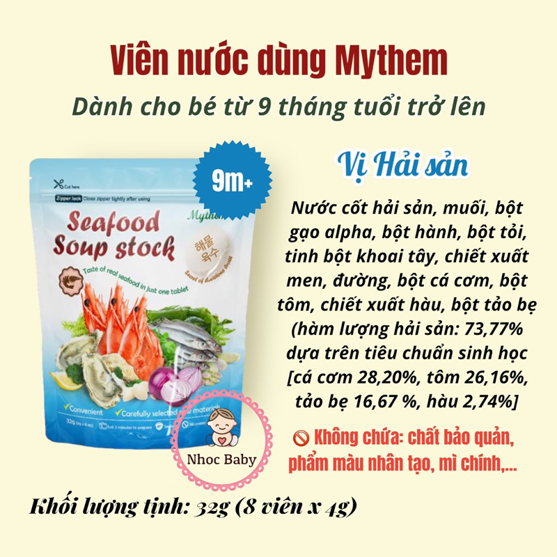 Viên nêm nước dùng Mythem Hàn Quốc  cho bé 7m+