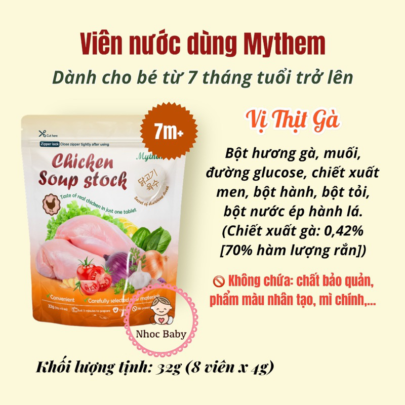 Viên nêm nước dùng Mythem Hàn Quốc  cho bé 7m+