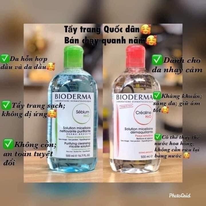 Nước Tẩy Trang Bioderma 500ml chuẩn chính hãng HTR Beauty