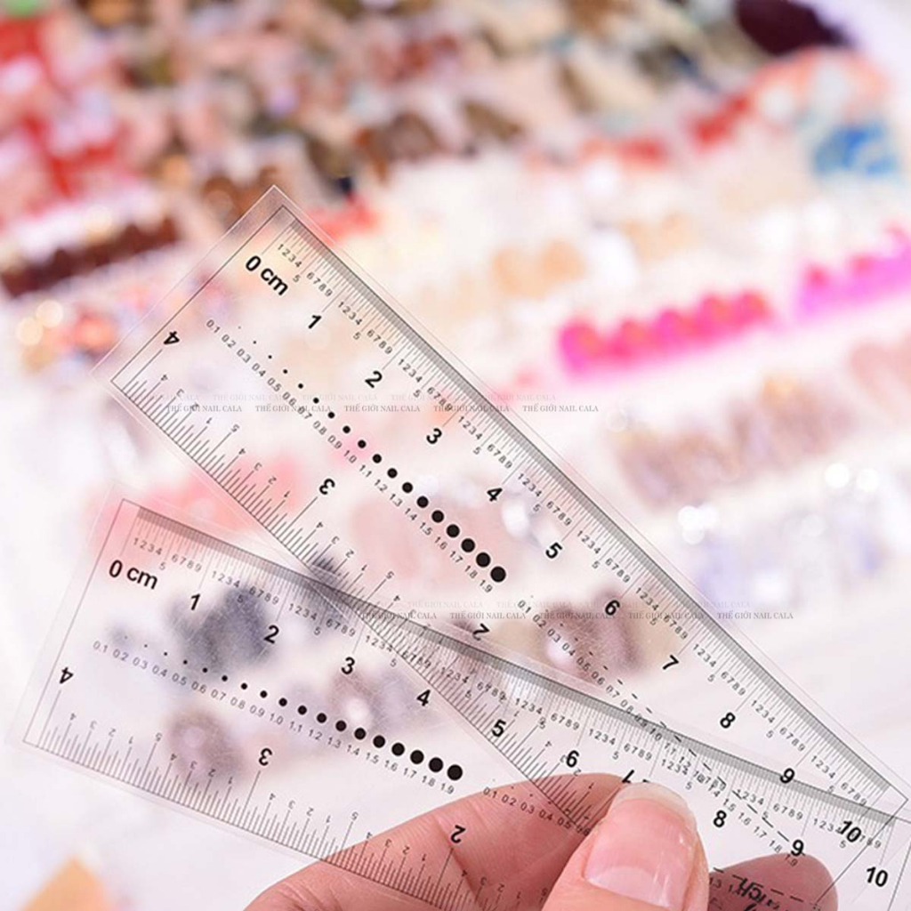 Thước dẻo đo móng làm nail, thước dẻo chuyên dụng đo nailbox có thể uốn cong độ chính xác cao, thước đo móng úp