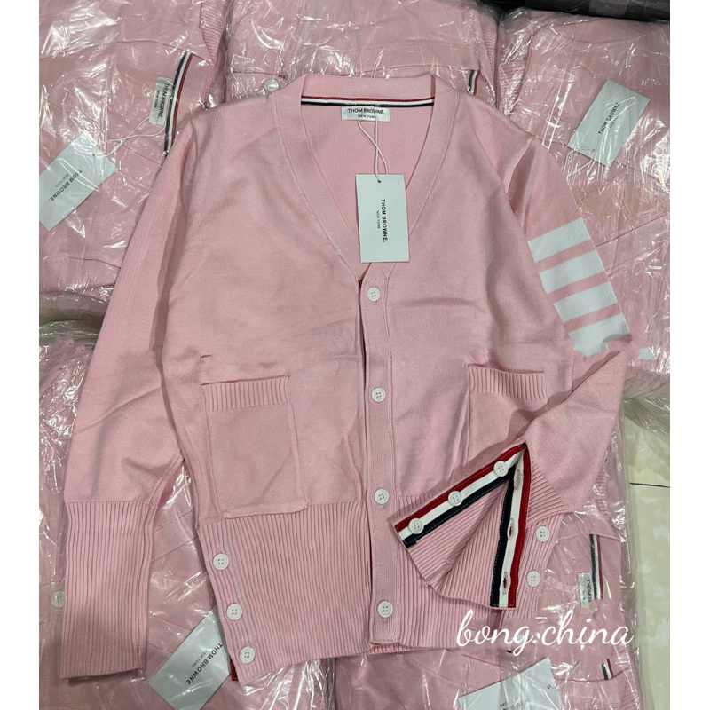 Áo cardigan Thom.B hồng QCCC