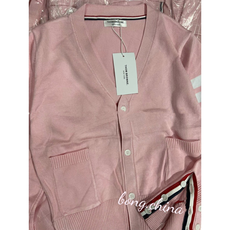 Áo cardigan Thom.B hồng QCCC