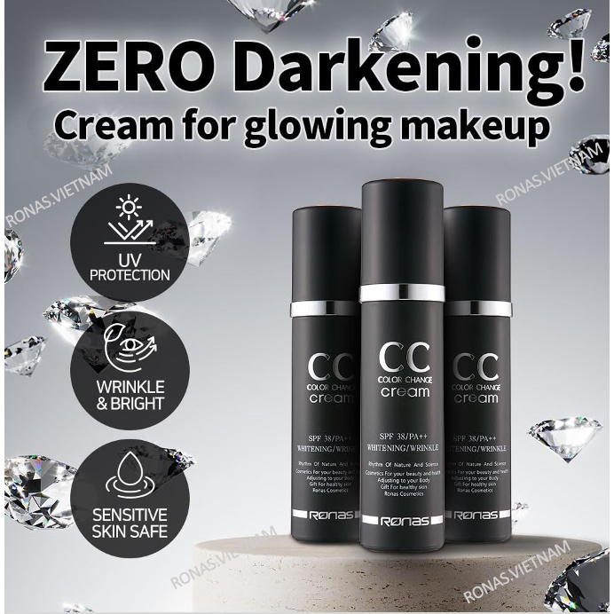 로나스 Kem Trang Điểm CC Color Change Cream Ronas