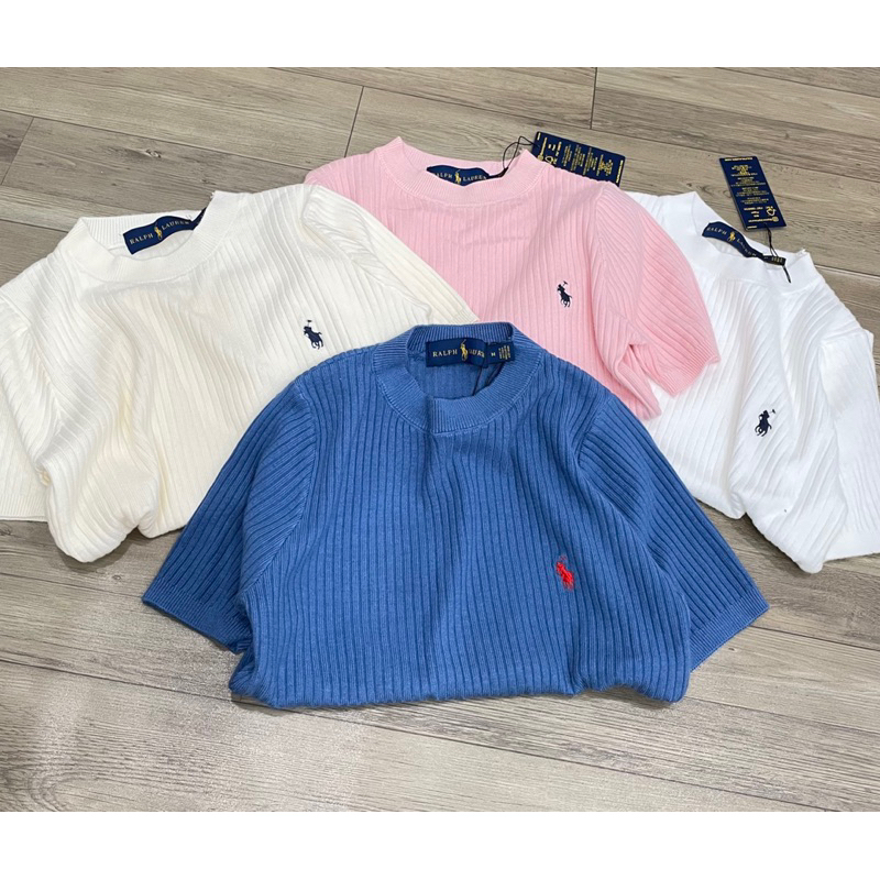 Áo len dệt kim thêu logo polo