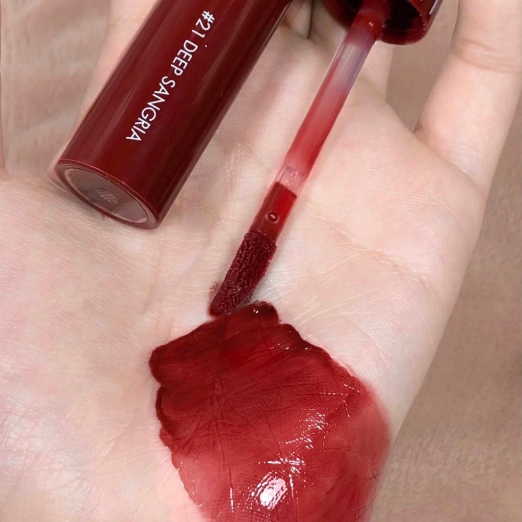 Son R.omand bóng màu 21 đỏ mận (R.omand Juicy Lasting Tint 21)