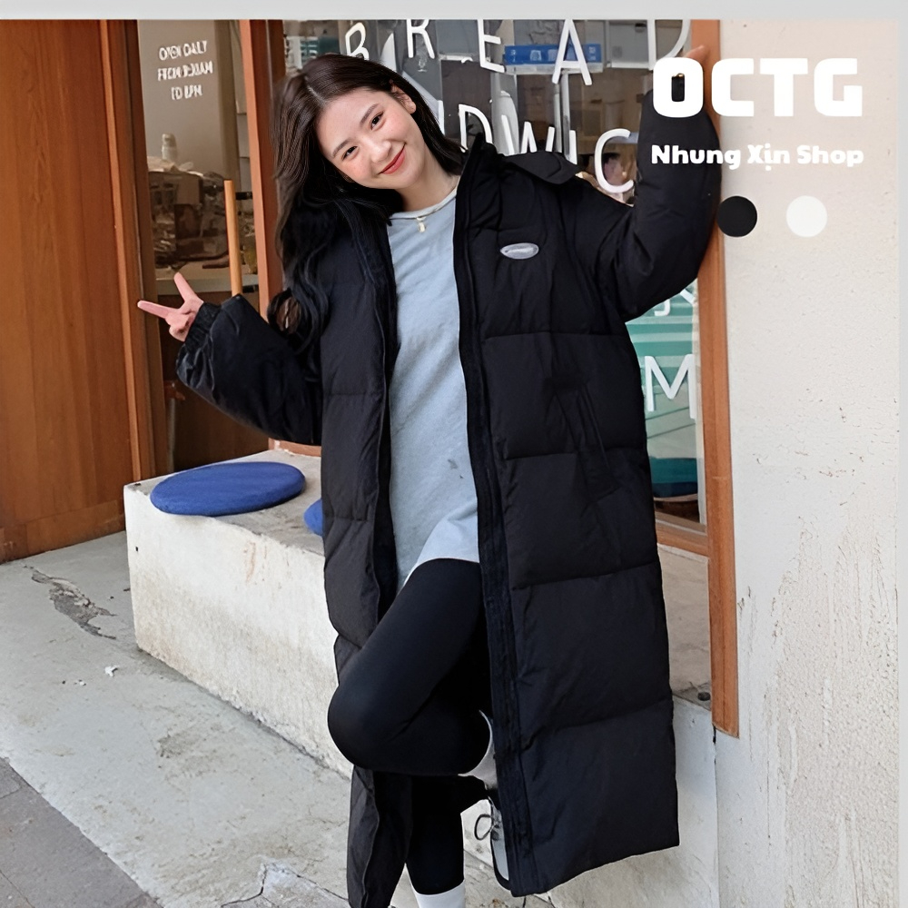 Áo khoác phao siêu béo Unisex dáng dài PEOGRESS cực kỳ dày dặn và siêu ấm  uzzang thiết kế Hàn Quốc 2023
