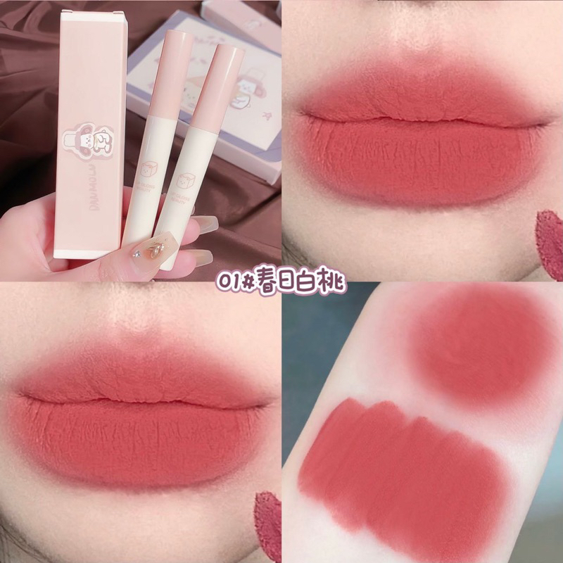 Set Son 5 Cây, Son Nội Địa Trung Damolu Siêu Mềm Mịn Và Lỳ Môi