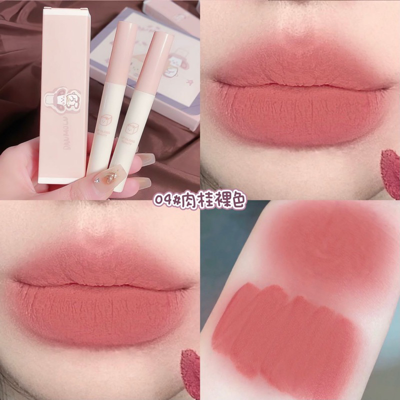 Set Son 5 Cây, Son Nội Địa Trung Damolu Siêu Mềm Mịn Và Lỳ Môi