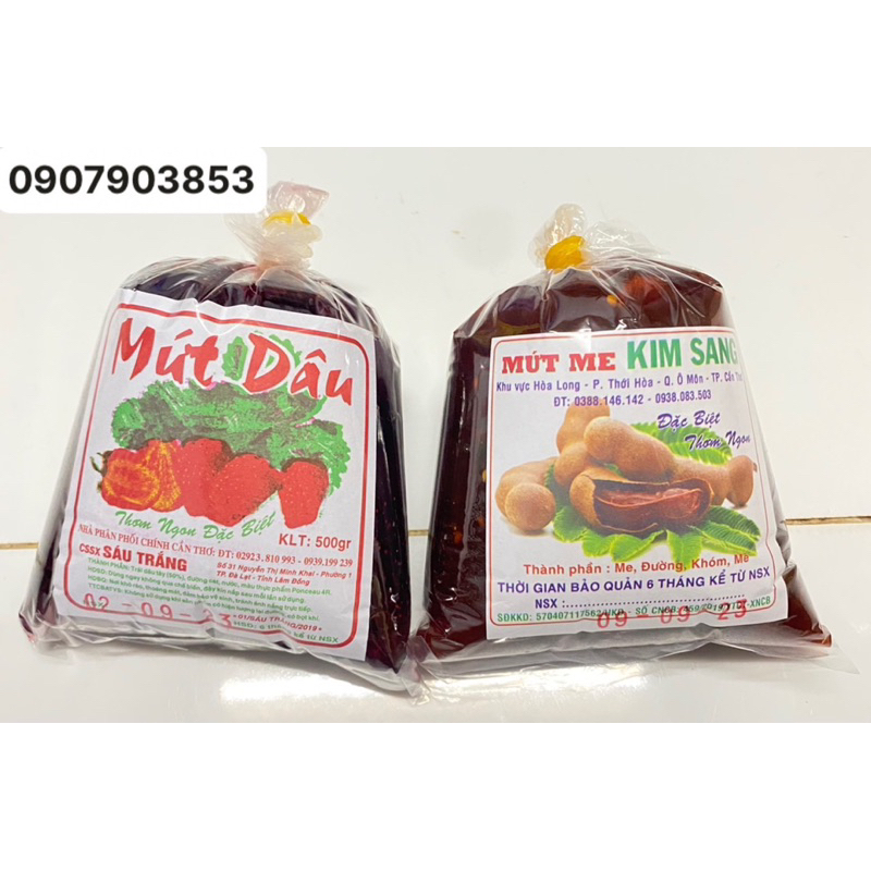 Mứt Dâu, Mứt Me bọc 400gr