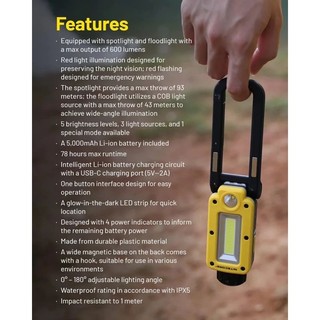 Đèn pin đa năng Nitecore NWL20 Multifunctional Triple Output Work Light