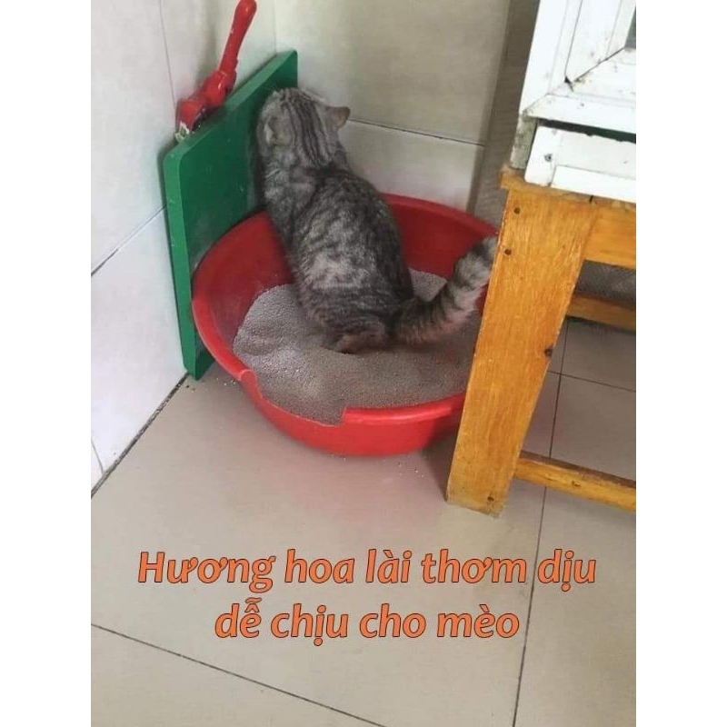 Cát vệ sinh cho mèo hàng Vn sản xuất bao 15 lít hương hoa lài thơm dịu, thích hợp với mọi giống mèo