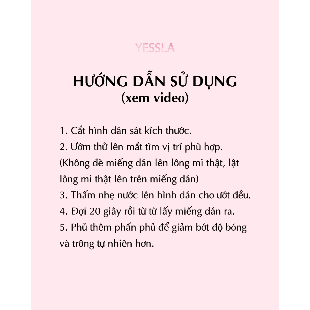 Miếng dán mi giả mi dưới 3D tự nhiên chống nước