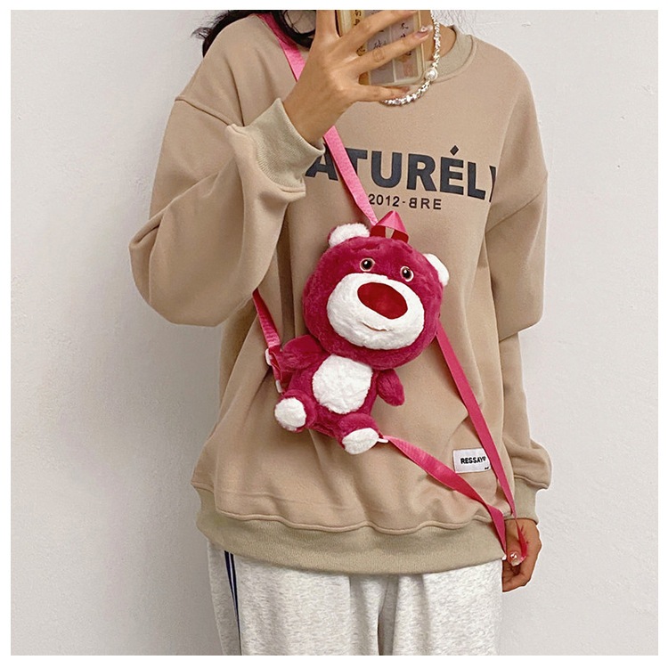 Balo Nhồi Bông Gấu Dâu Nhỏ D01 đáng yêu cho bé