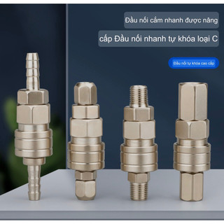 Đầu nối nhanh hơi khí nén ống 5*8mm CAO CẤP (1 BỘ GỒM 1 ĐẦU ĐỰC VÀ MỘT ĐẦU CÁI)