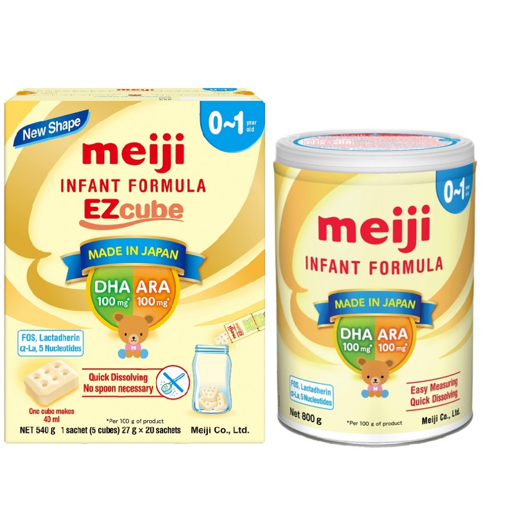 Combo Sữa dạng thanh Meiji Infant Formula EZcube  và Sữa dạng bột Meiji Infant Formula 