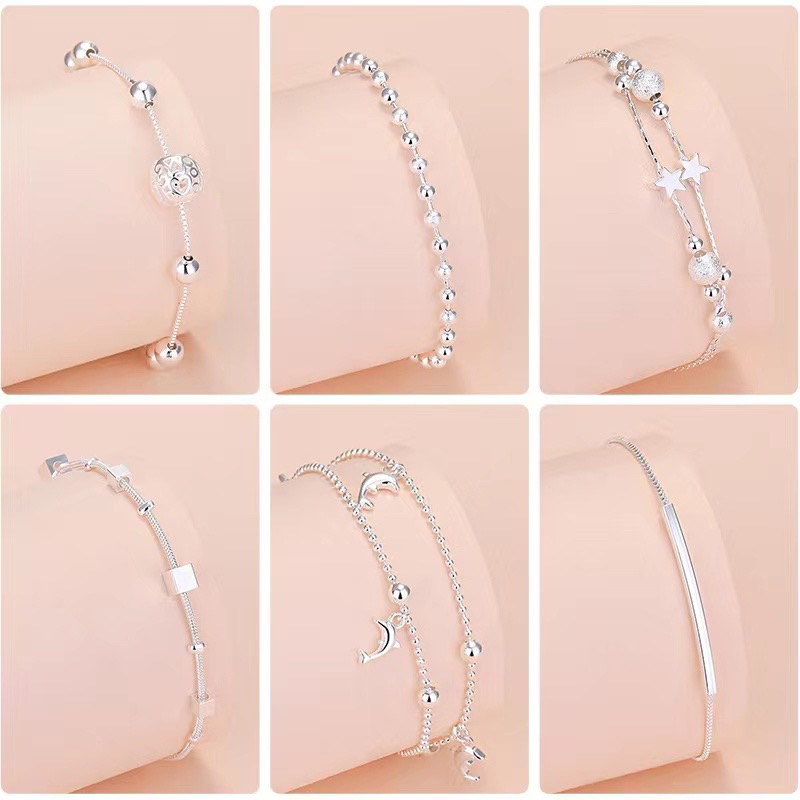 Siêu đẹp 6 chiếc lắc tay hoặc lắc chân mỹ ký giao mẫu ngẫu nhiên