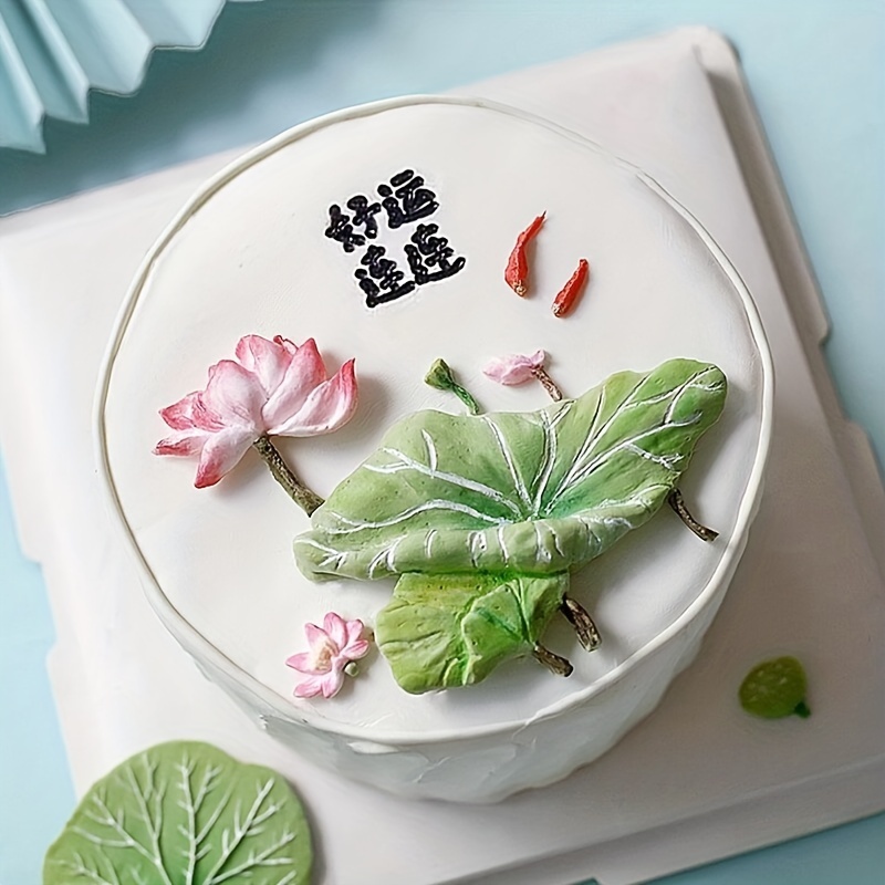 Khuôn Silicone Tạo Hình Làm Bánh Kẹo Hình Hoa Sen Kiểu Trung Hoa
