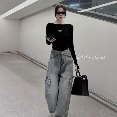 Áo thun nữ dài tay thiết kế hở lưng,Áo thun ôm body dài tay,khoét lưng sexy chất co giãn trẻ trung,cá tính