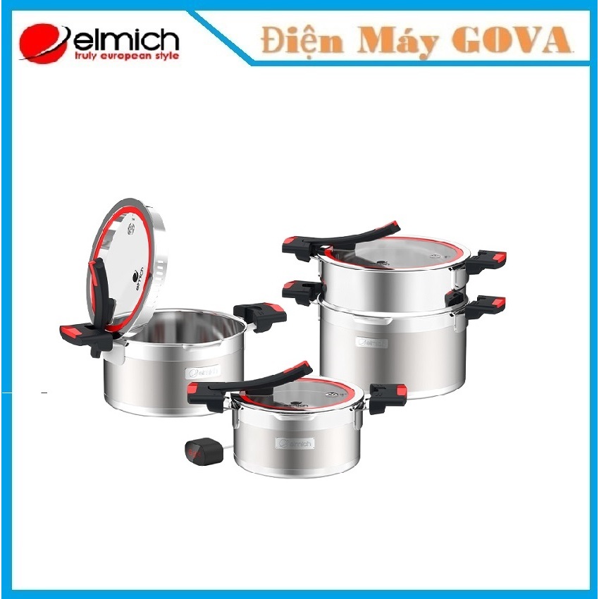 Bộ nồi Inox liền khối Elmich Milanosize Bộ nồi Inox liền khối Elmich Milano EL-8091 size 16, 20, nồi