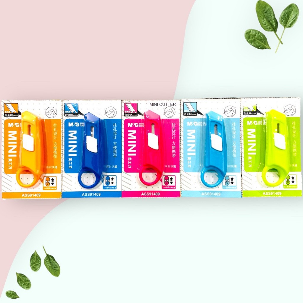 Rọc giấy hình thú mini dễ thương, có móc khóa, cókhớp  cài giữ lưỡi dao