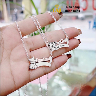 Dây chuyền cổ khắc tên theo yêu cầu dầy rặn , dây chuyền nữ bạc ta _ bạc TAj