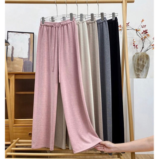 Quần suông len tăm mịn ống rộng siêu hot qc, Quần dài ống rộng chất len tăm nhiều màu